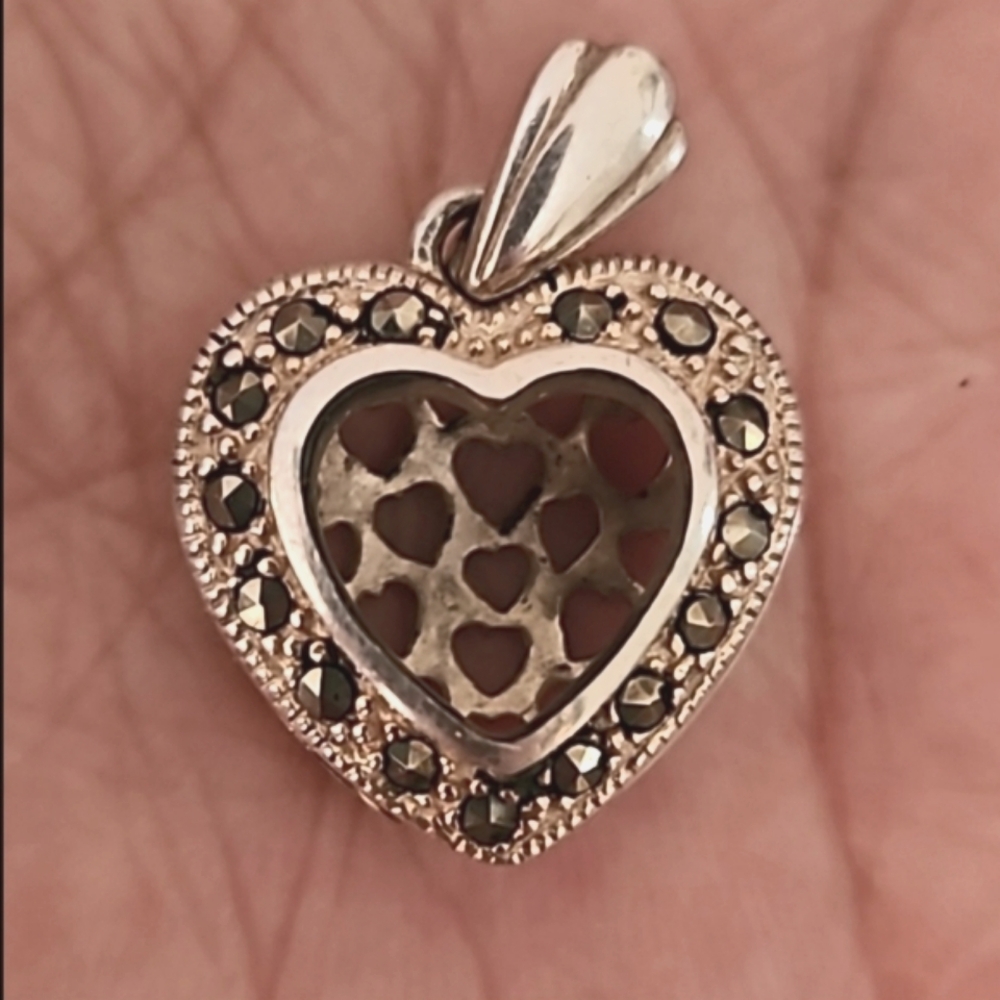 1912 925 & 825 Part Vtg  Antique London Locket Date Mrk By R RARE FIND W Chain